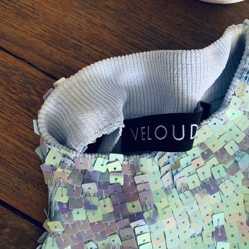 Vintage Veloudakis top turquoise size S like new