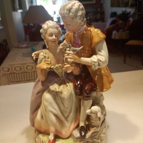 Porcelain figurine like new, German porcelain with GDR crown mark