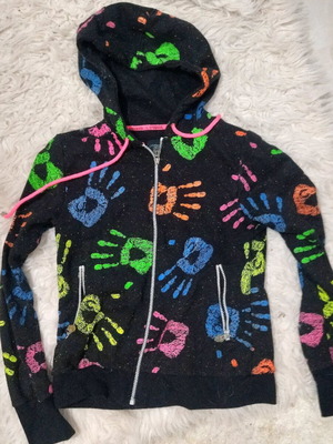 Cyberdog Psychedelic hoodie jacket medium like new, fluo