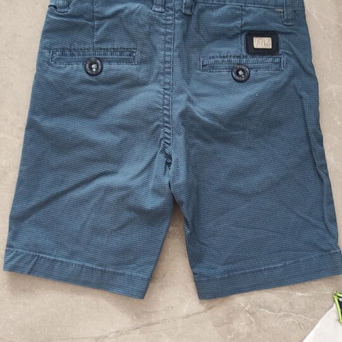 Funky set with short sleeve and bermuda, like new, white and blue