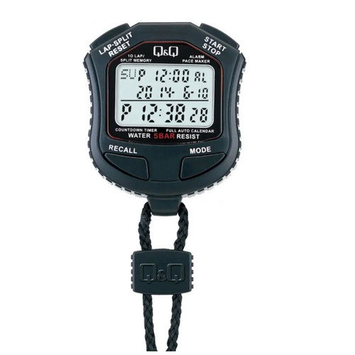 Q&Q Stop Watch new with alarm and waterproof