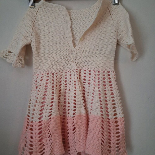 Handmade toddler dress 2y like new, knitted, lined