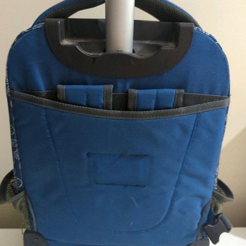 Polo school trolley backpack used with wheels