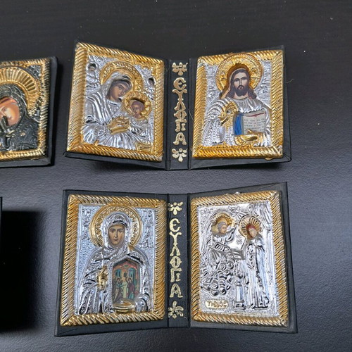 Holy icons in book shape like new