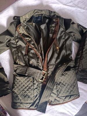 Zara Basic quilted women's jacket khaki like new, Small
