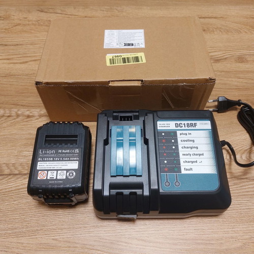 Makita LXT DC18RF Fast Charger and 18V 5.5Ah BL1855B Battery New