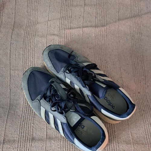 Adidas casual shoes like new, white and blue, size 43-43.5