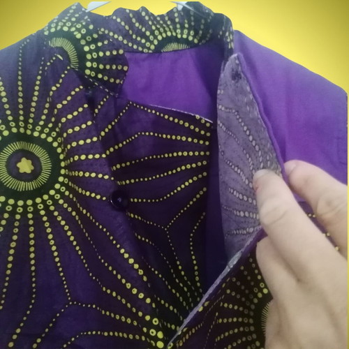 Jacket African Boho Style like new, purple and yellow sun pattern