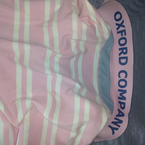 Oxford Company Polo Shirt like new, size L, white and pink