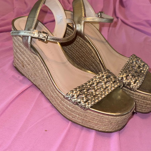 Zara gold platform sandals like new, size 40