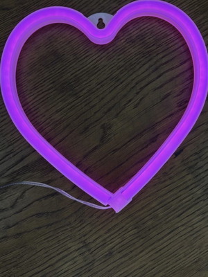 Διακοσμητικό φωτιστικό LED Neon καρδιάς σαν καινούργιο, ροζ/φούξια