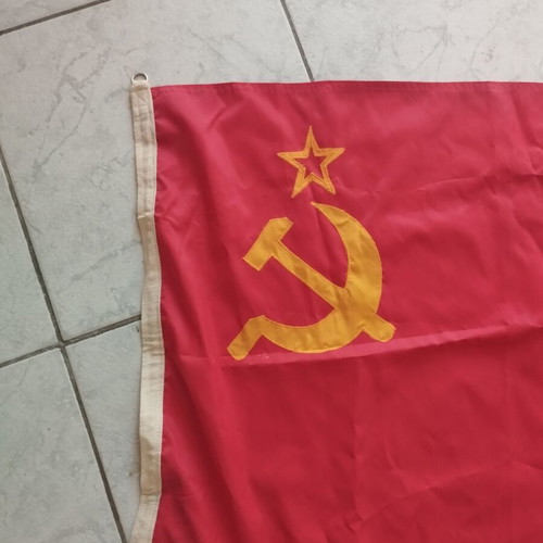 Soviet Union flag used, 1980s, size 0.73x0.54