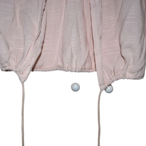 Cotton oversized jacket with hood like new, beige pink