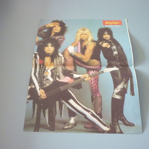 Boris Becker Tennis Motley Crue double collectible poster used