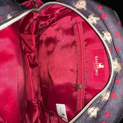 Santoro Small Backpack bag like new, black/red