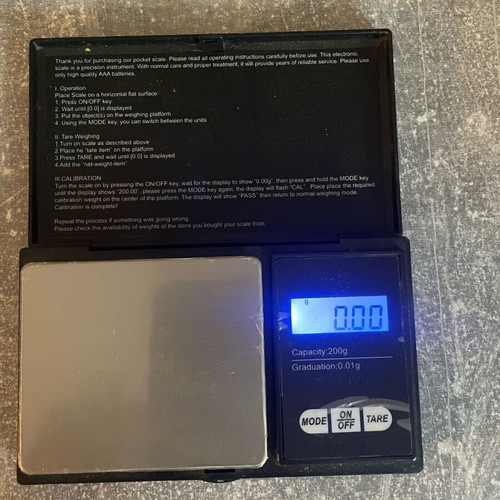 Pocket scale used