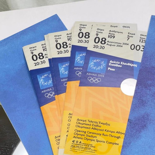 Athens 2004 Olympic Games invitation tickets, pack of 10, new