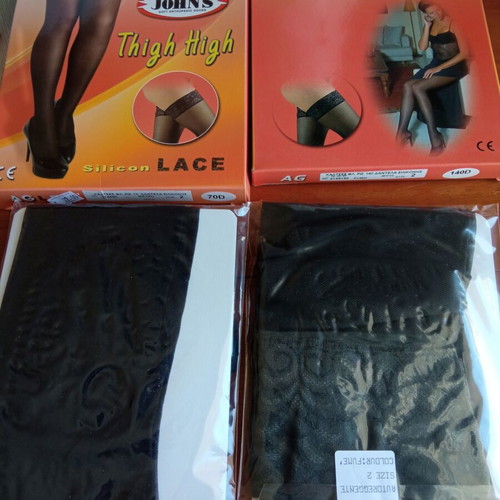 Johns graduated compression thigh-high stockings 2 pairs small like new set