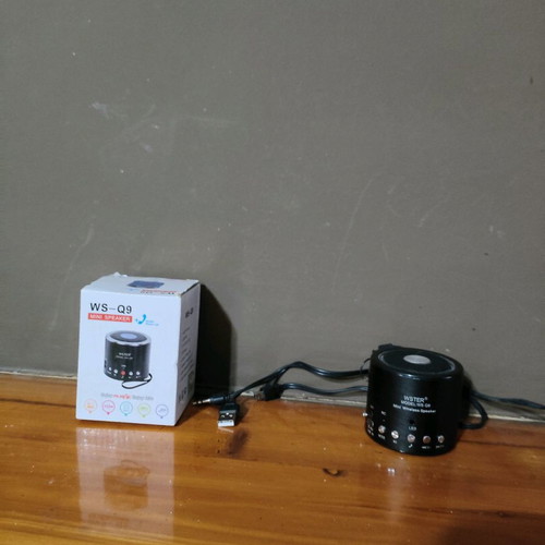 WSTER WS-Q9 Bluetooth speaker 3W with radio used, black