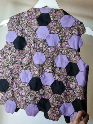 Patchwork cotton vest like new, fits XS/S