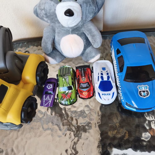 Plastic toy cars set of 6 used with gift