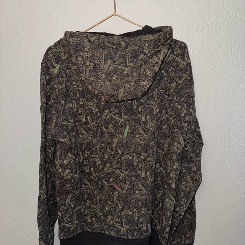 Diesel hoodie used, dark gray with zipper and designs, size L