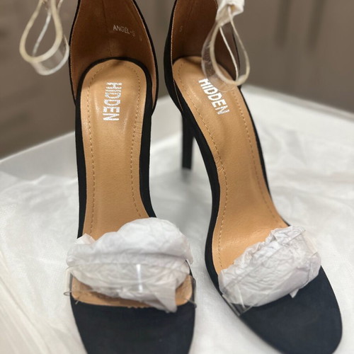 Hidden Fashion Sandals Size 38 New Black Transparent Strap