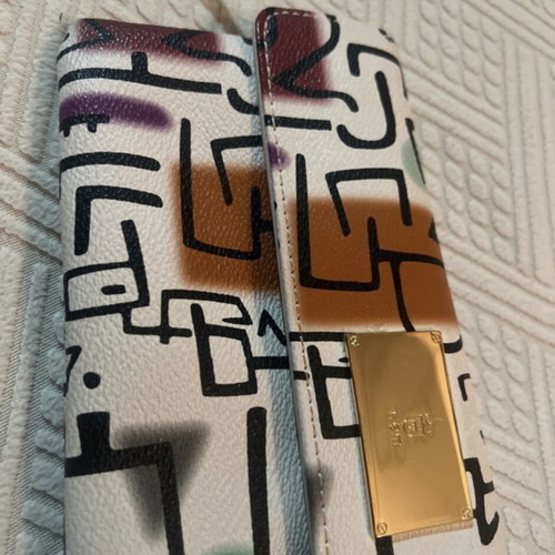 KEM bag used, white and beige