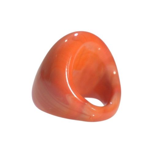 Folli Follie Orange Resin Ring Like New with Murano Style