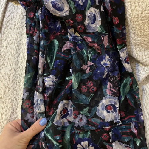 Pull & Bear mini floral dress with sheer sleeves