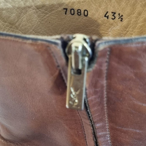 Yves Saint Laurent Rive Gauche leather Chelsea boots size 43.5 used, brown