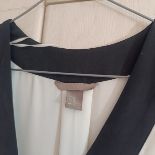 White transparent shirt used, size XXL, with black detail