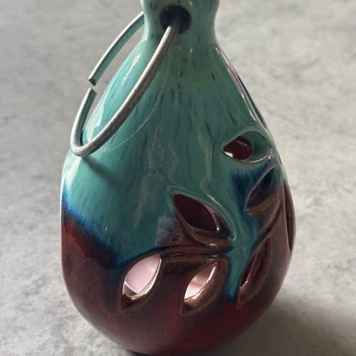 Candle holder like new, clay for tealight