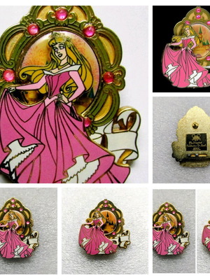 Princess Aurora Disney pin new, pink and gold