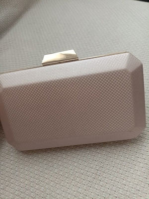 Evening pink handbag used, clutch style