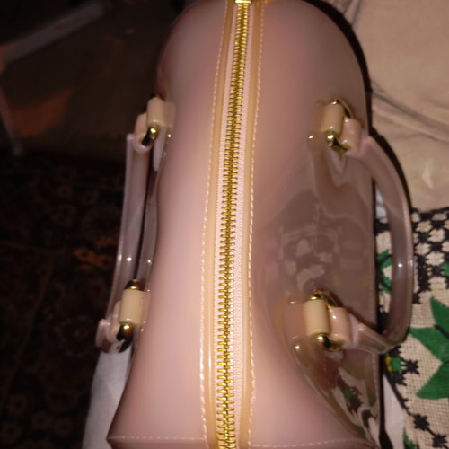 Furla Candy Bag Boston bag, nude pink glossy PVC