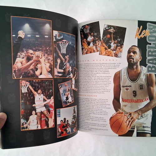 PAOK Basketball 1993 book used, Final Four roster and stats