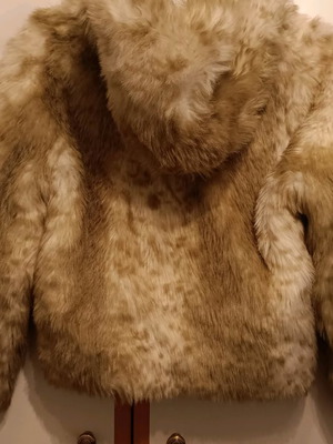 Zara παλτό μπεζ faux fur μεταχειρισμένο, μέγεθος medium