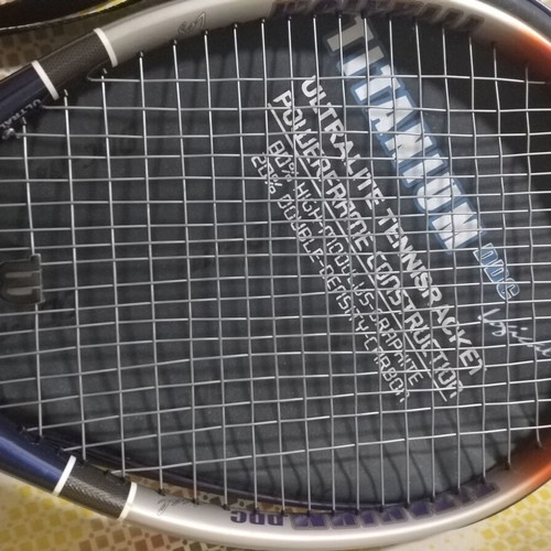 Tennis racket used with cover