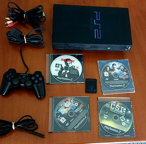 Playstation 2 +Memory card +Games
