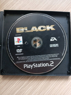 Black PlayStation 2 game used, disc only