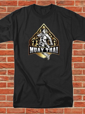 Muay Thai black cotton short sleeve t shirt new