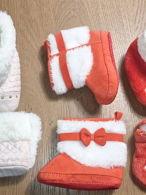 Baby booties set of 3 pairs used