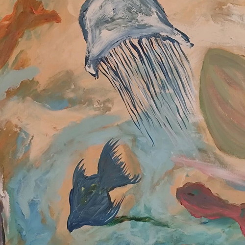 Painting "Vythos" acrylic on canvas new, Jereme K.