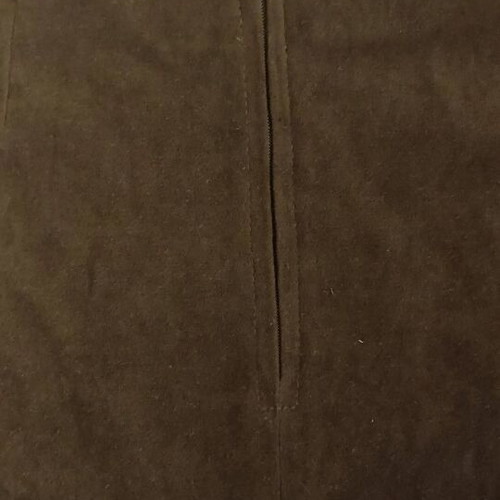 Midi skirt brown faux suede new, size S