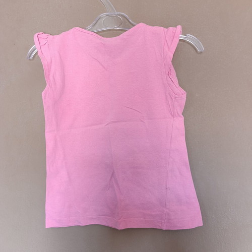 T-shirt with unicorn print used, size 116 cm, pink