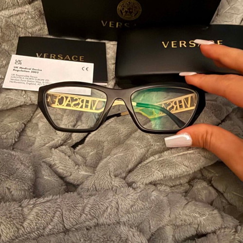 Versace glasses like new, black and gold frame
