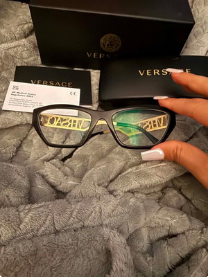 Versace glasses like new, black and gold frame