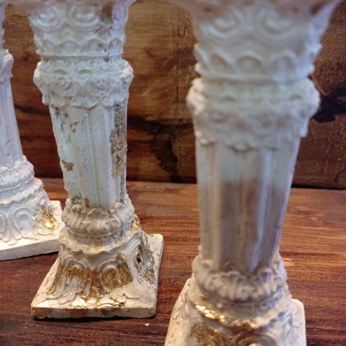 Decorative Doric columns made of cement, new, height 12 cm