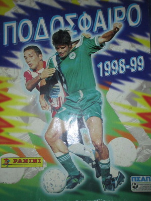 Panini football 99 sticker album used with 90 stickers